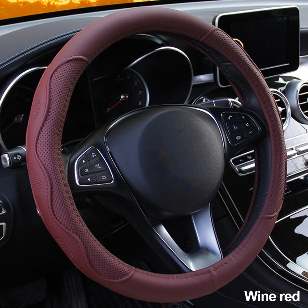 Comfortable Braided Steering Wheel Cover for Cars - 10 Colors - image 19