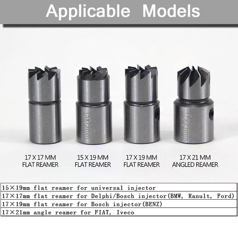 Diesel Injector Seat Cutter Tool Kit - Carbon Cleaner Reamer Set - image 2