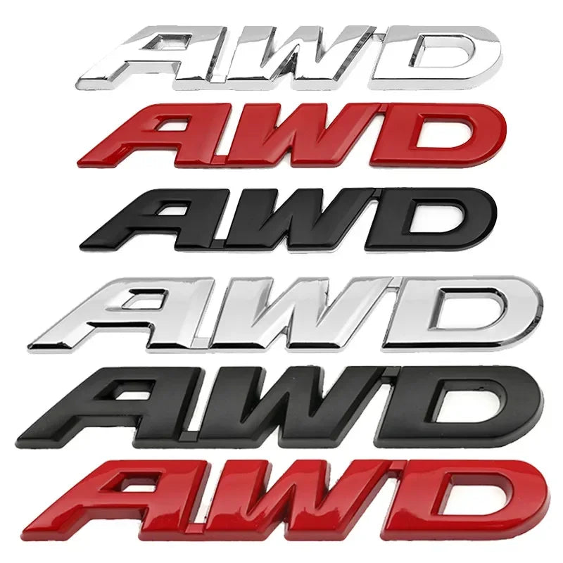 3D Metal AWD Letter Trunk and Fender Emblem Badge Sticker