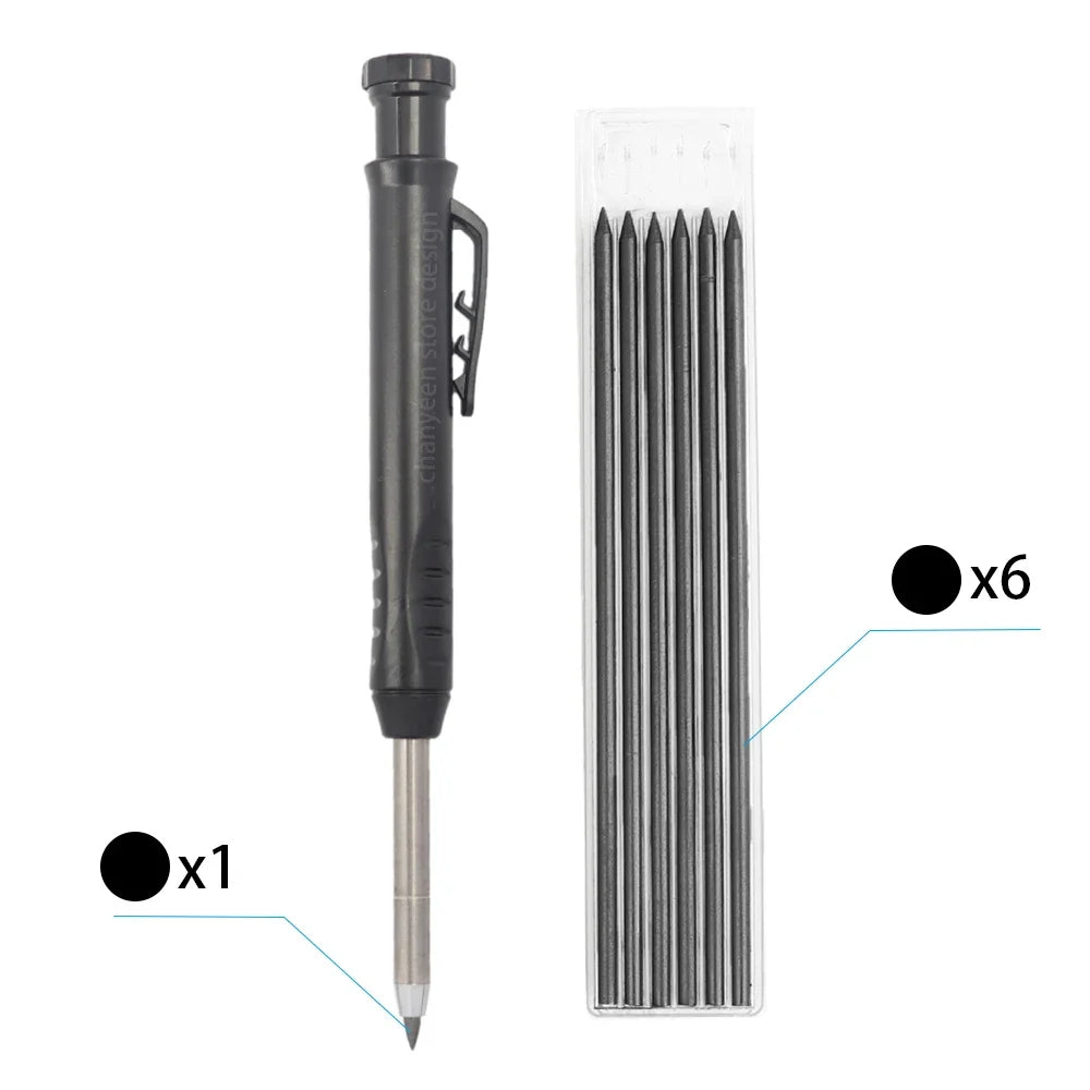 3-Color Carpenter Pencil Set with Sharpener & Refills - image 29