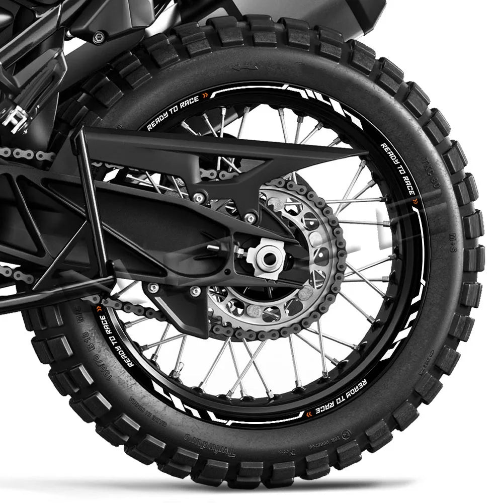 Reflective Motorcycle Rim Decal Stripe, 17-21 Inch Wheels