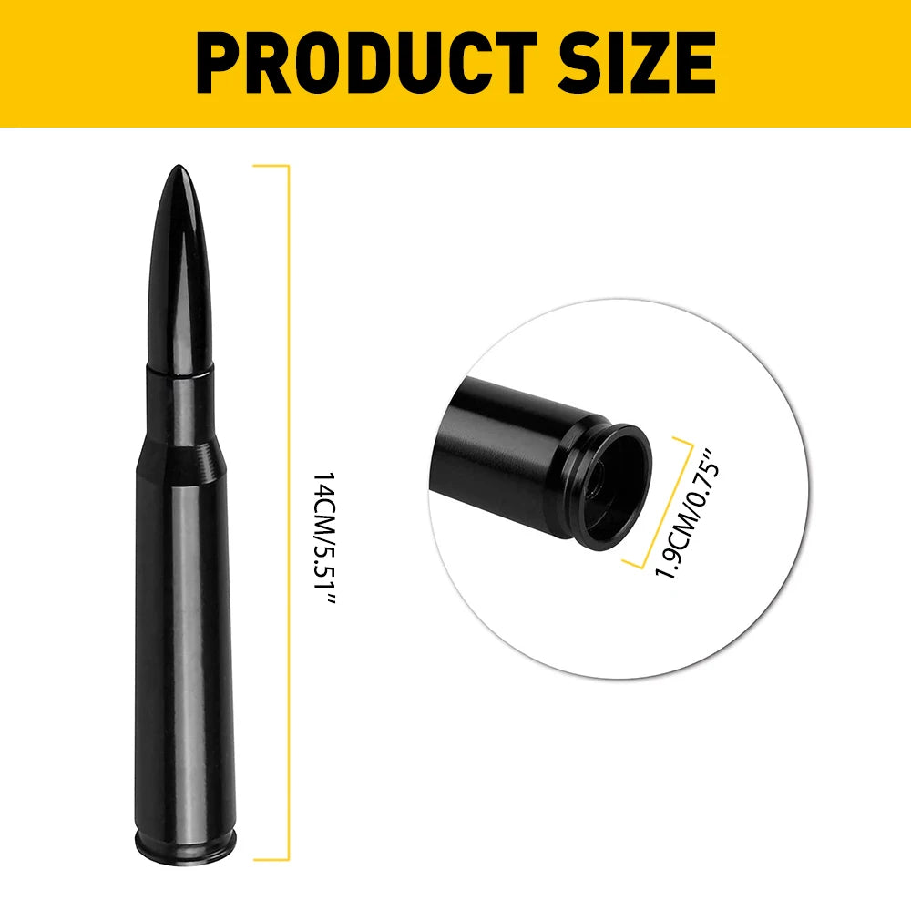 14cm Universal Car Roof Bullet Antenna, AM/FM Short Aerial - view 2