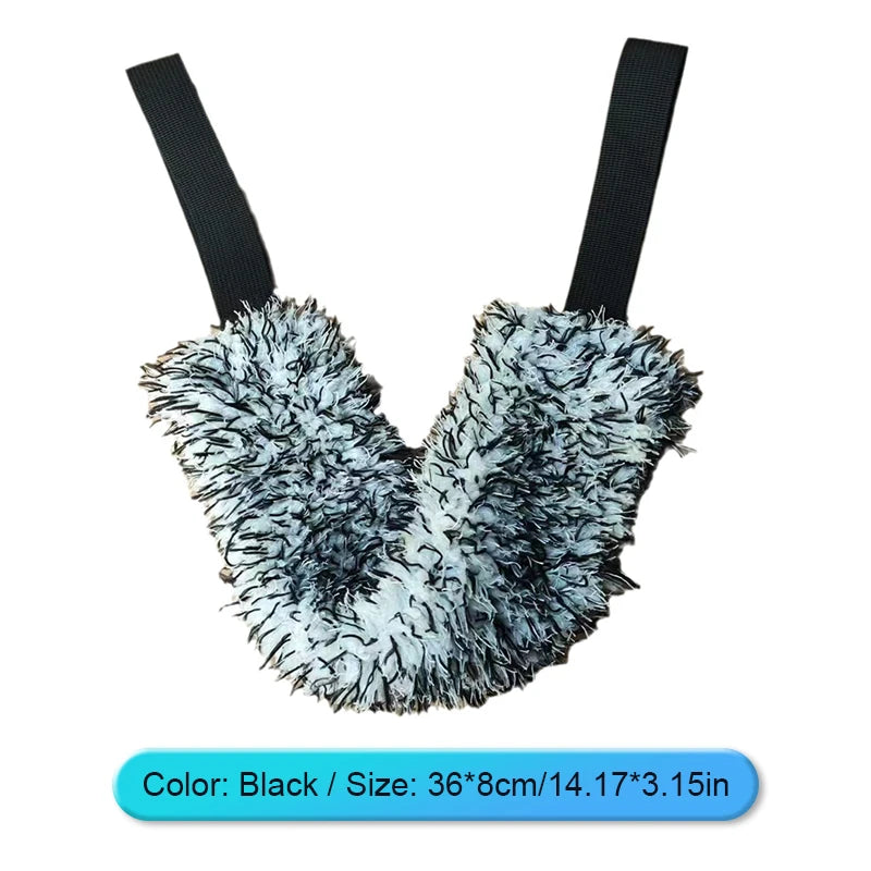 Plush Wheel Wash Towel with Double-Sided Strap