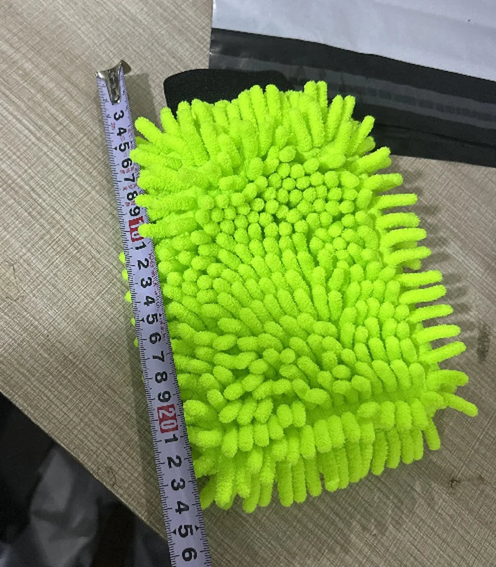 Scratch-Free Chenille Microfiber Car Wash Mitt for Washing, Drying and Detailing
