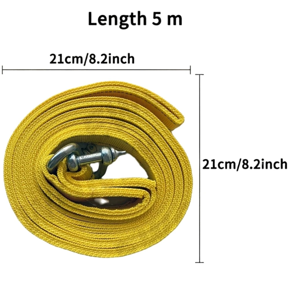 5m Double-Thick Tow Strap with Hook – 5 Ton Vehicle Recovery