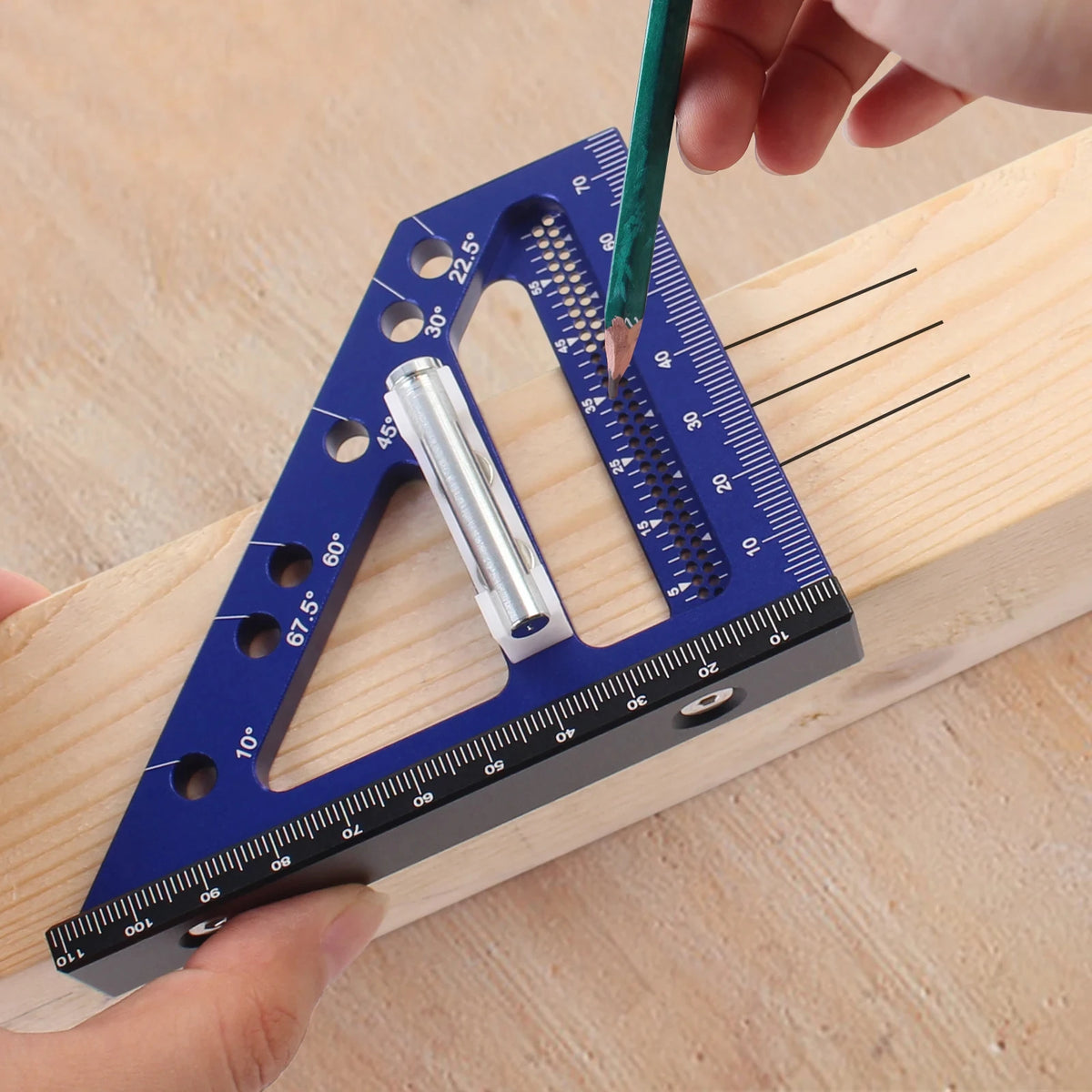 3D Multi-Angle Measuring Ruler - Precision Aluminum Tool - image 6