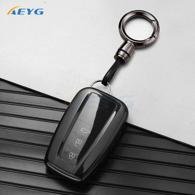 Slim TPU Car Key Fob Cover for Toyota Camry RAV4 Highlander C-HR