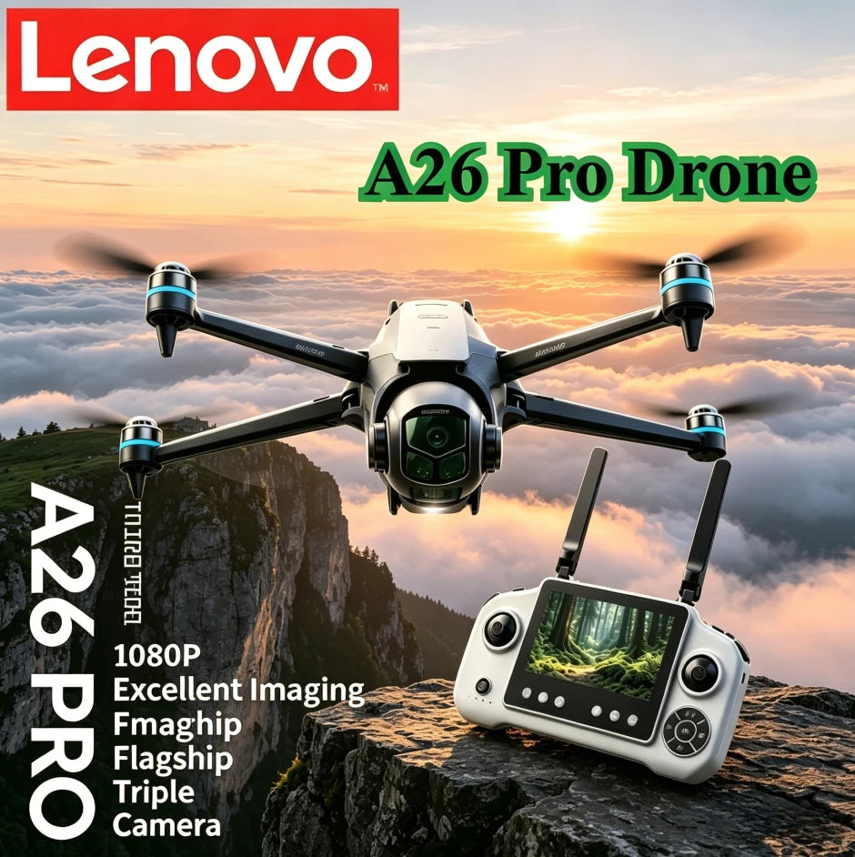 Lenovo A26 Pro 8K Triple Camera GPS Brushless Obstacle Avoidance Drone