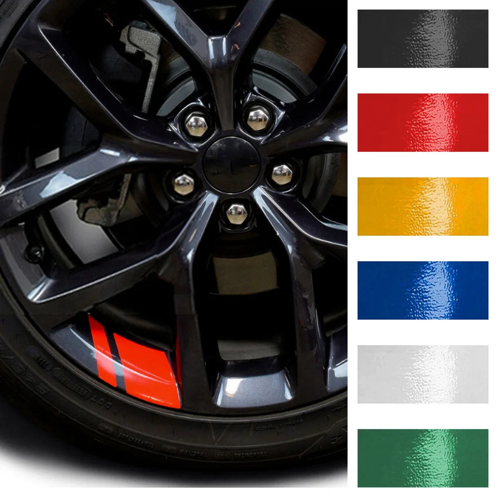 Reflective Car Rim Stickers - 6 Pack for Jeep & Dodge - image 2