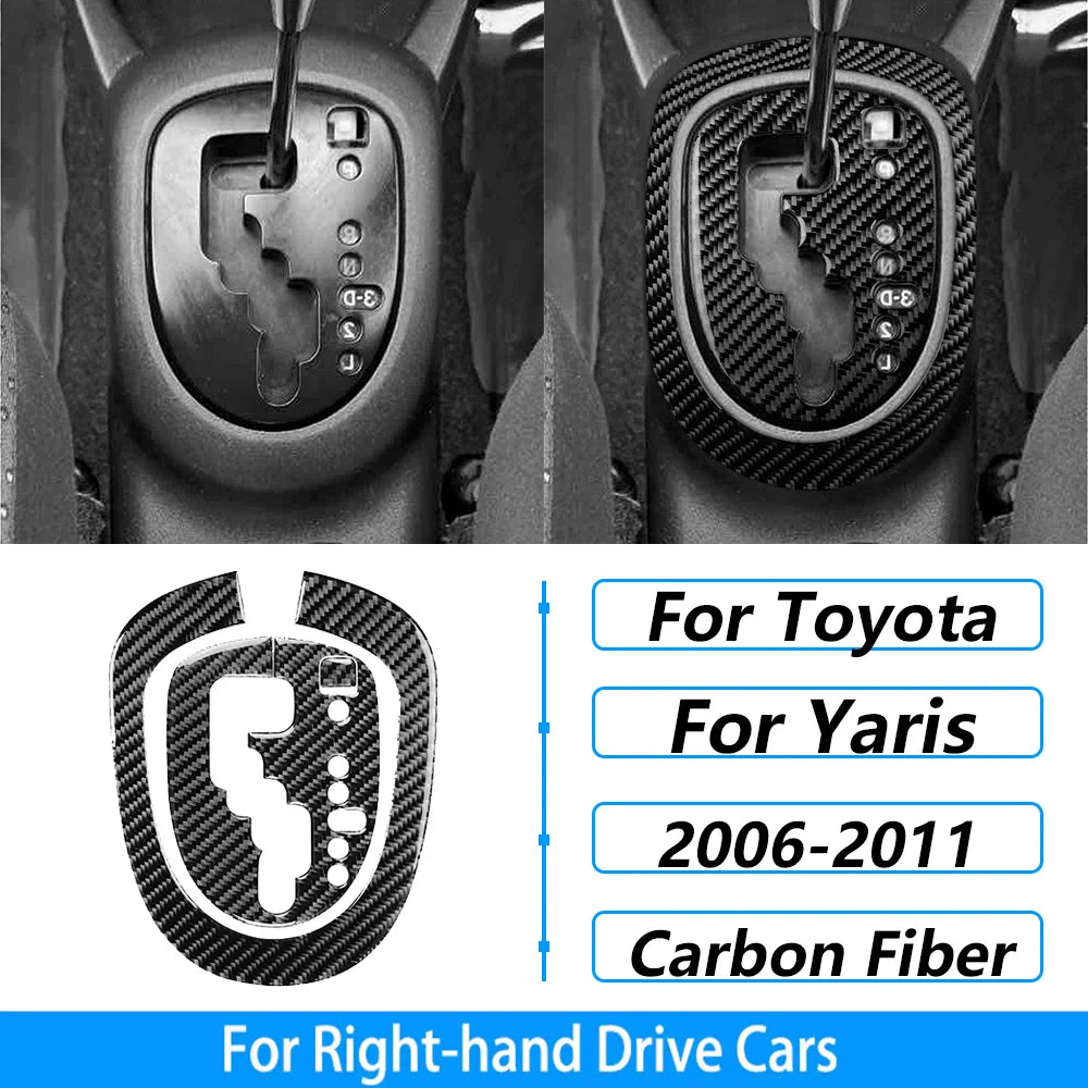 Carbon Fiber Gear Shift Panel Cover Trim for Toyota Yaris 2006-2011 - image 27