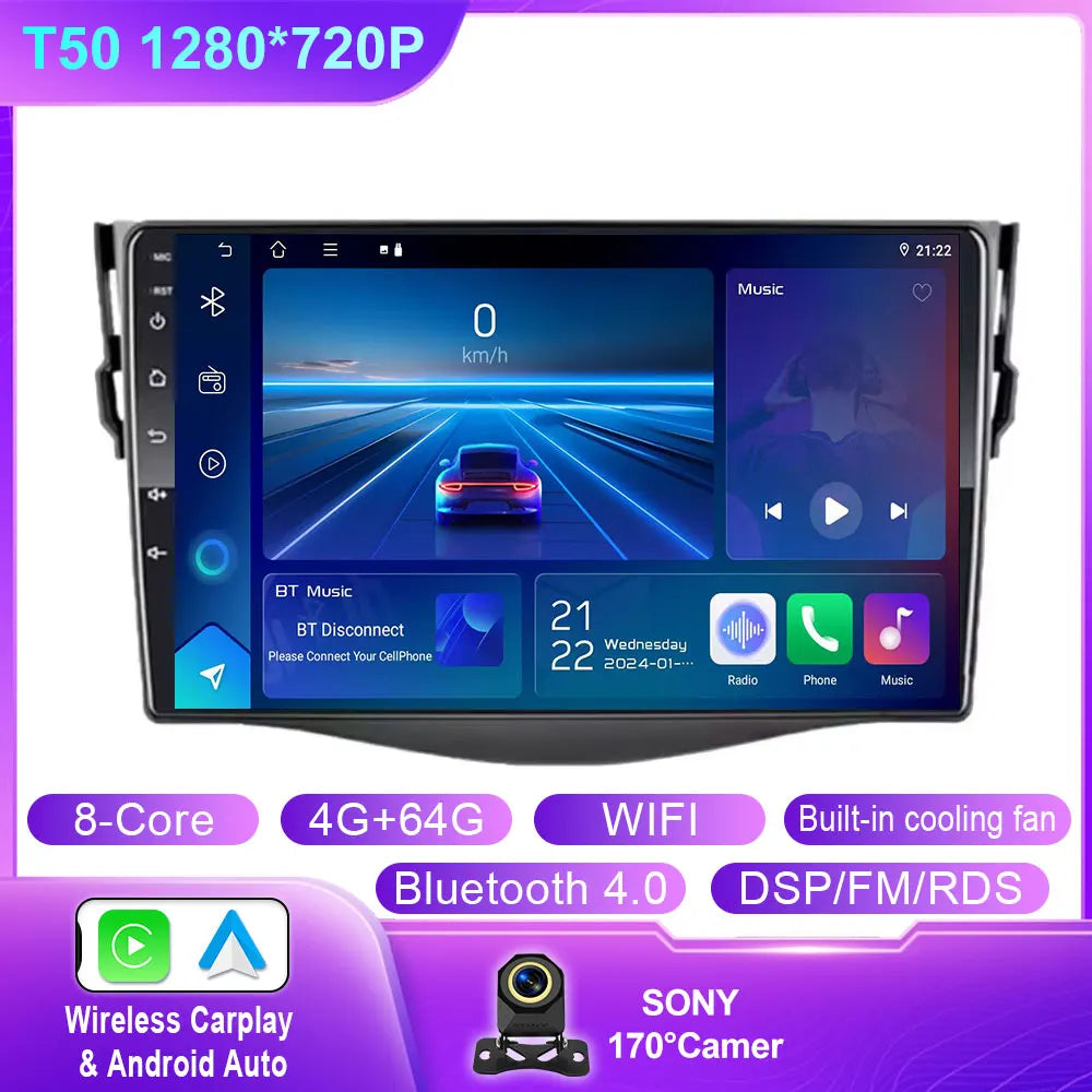 9-Inch Touchscreen Toyota RAV4 Android GPS Carplay Stereo 2005-2013 - image 15