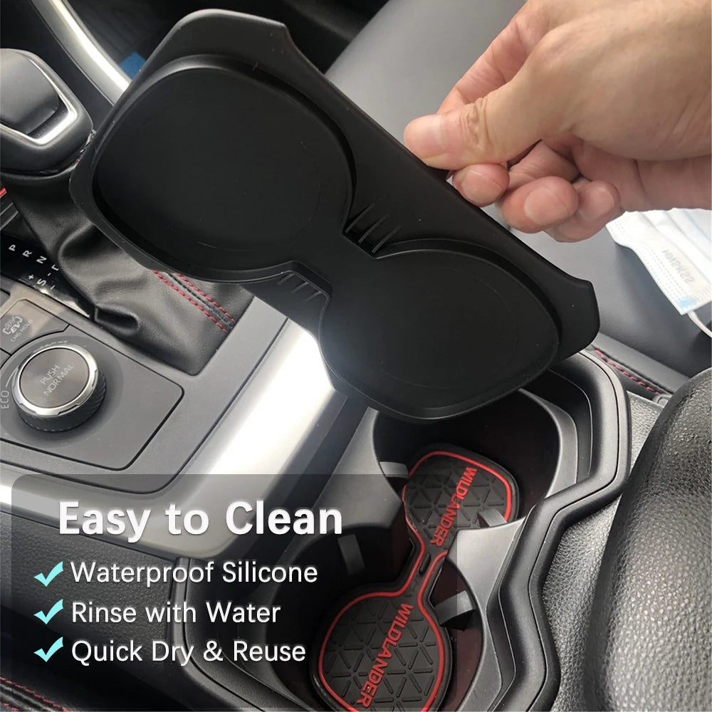 Silicone Center Console Cup Holder Mat for Toyota RAV4 2020-2025