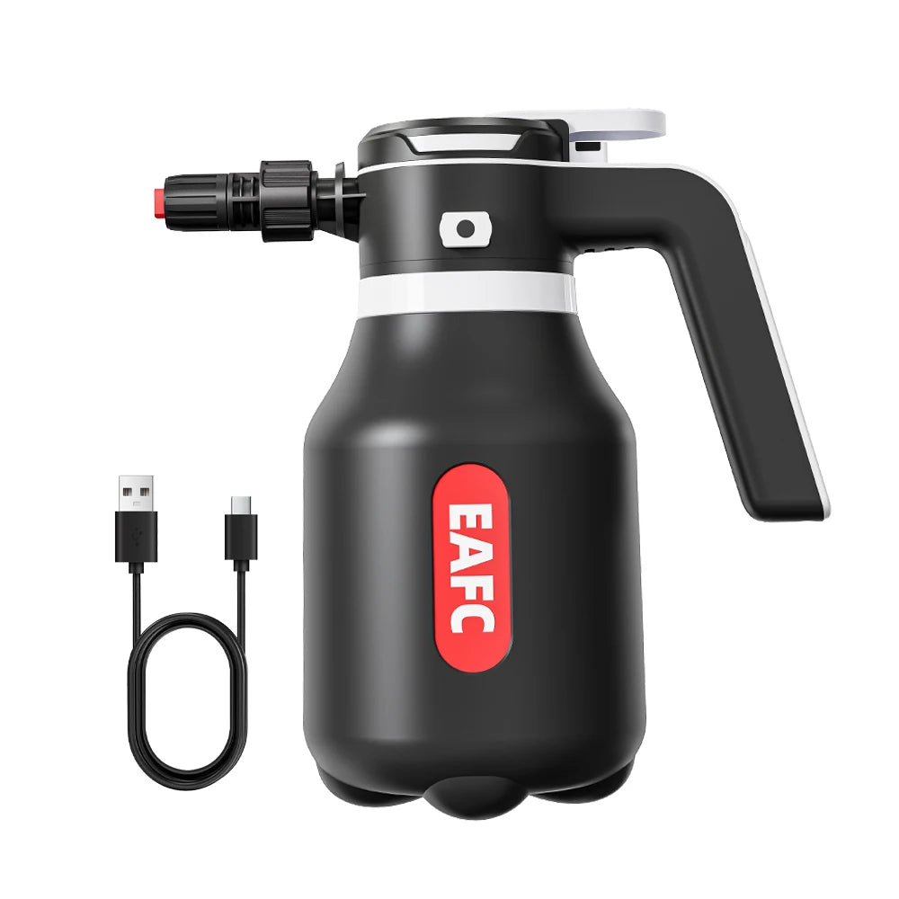 Cordless electric foam sprayer 2000ml, rechargeable car wash foam gun
