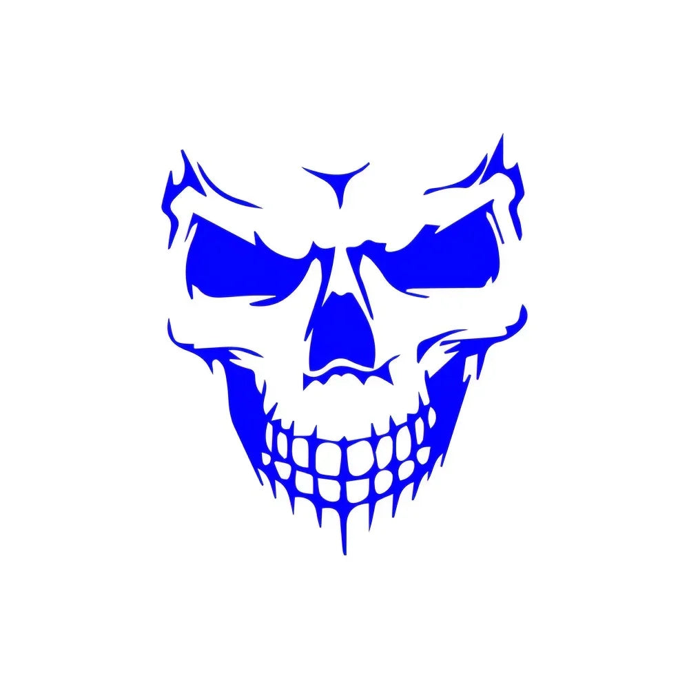 Multicolor Skull Face Vinyl Sticker Set for Car, Motorcycle and Helmet - view 15