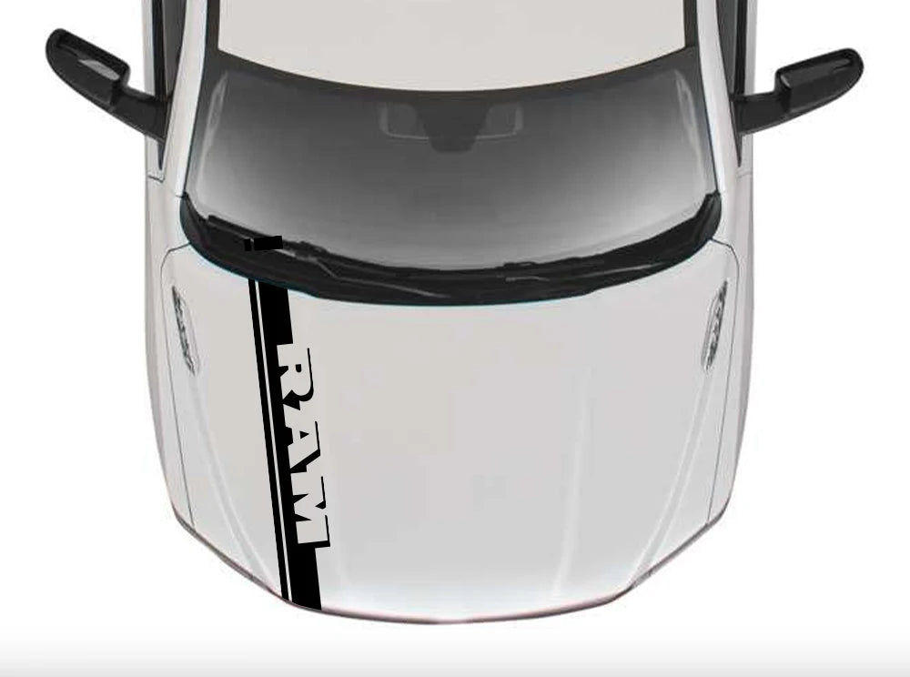 Dodge RAM Hood Stripe Decal Kit - Vinyl Wrap for 1500 2500 3500 - image 7