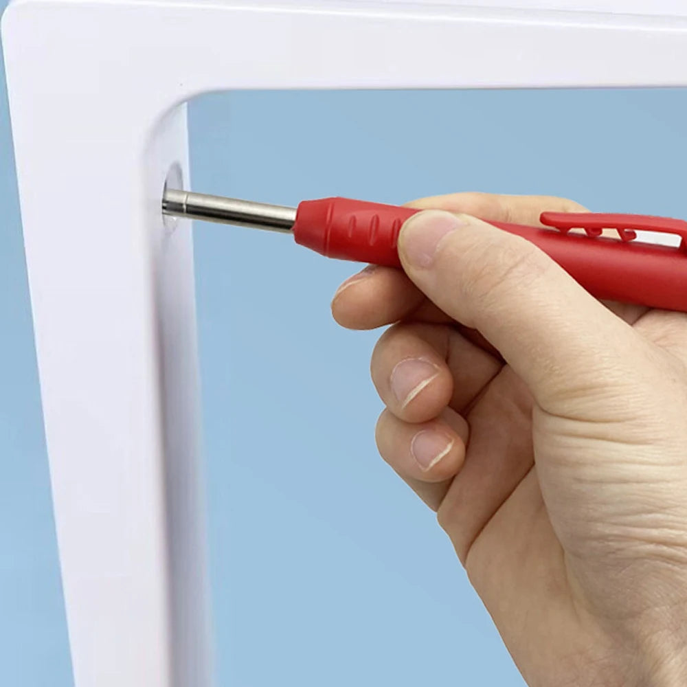 Deep Hole Carpenter Pencil with Built-in Sharpener & Refills - image 11