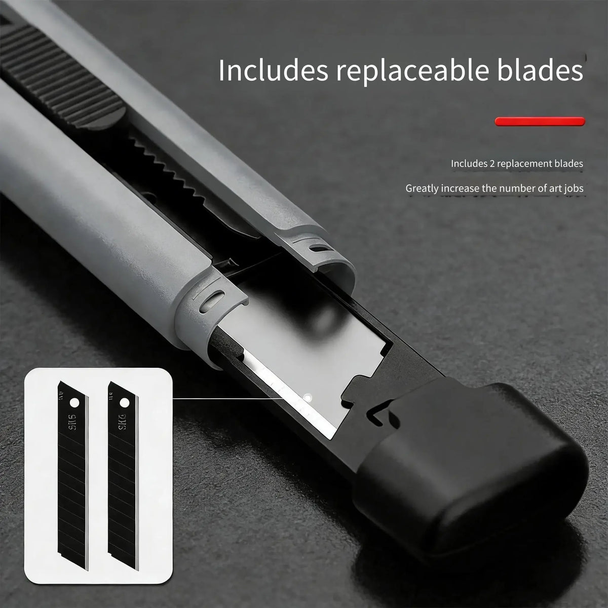 Large Stainless Steel Utility Knife - Heavy-Duty Cutter for Wallpaper, Unboxing, Crafts & Paper Cutting