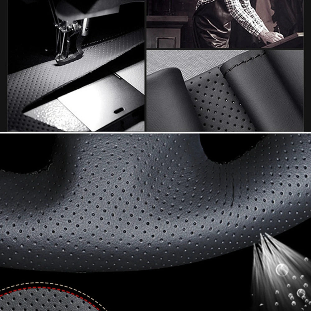 Toyota Steering Wheel Cover - Microfiber Leather, 38cm, Slip-Resistant - image 3