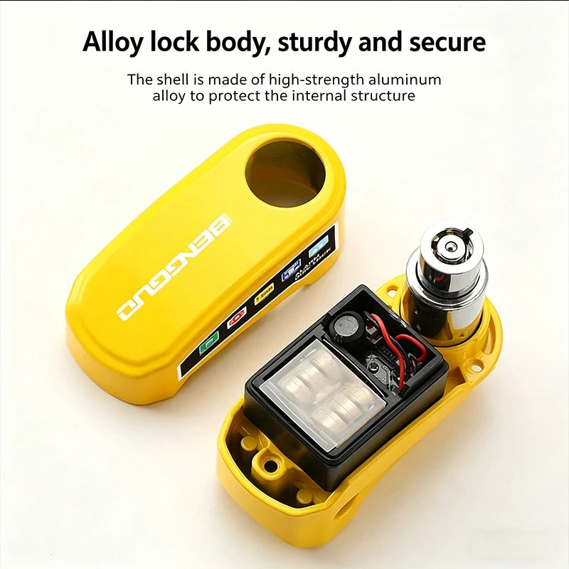 Motorcycle Disc Brake Alarm Lock, Water-Resistant