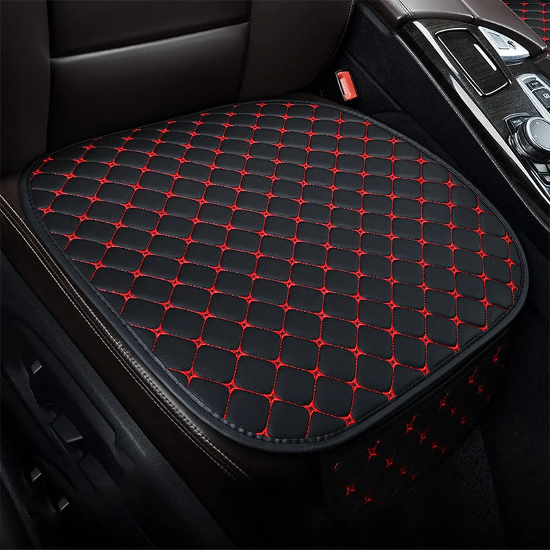 Minimalist PU Leather Car Seat Cushion, Universal Fit