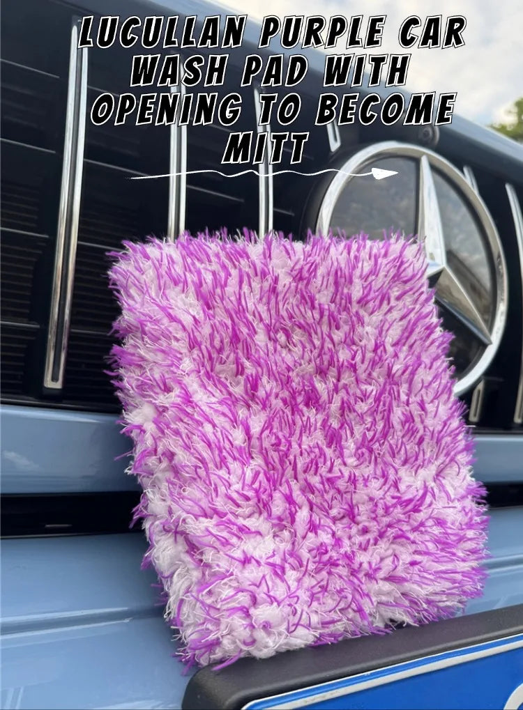 Microfiber Car Wash Pad with Side Opening, 7 x 8 Inch