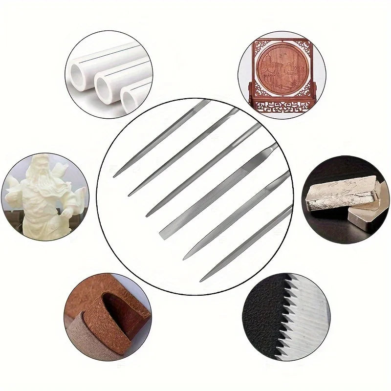 Precision Needle File Set for Woodworking – High-Carbon Steel - image 4