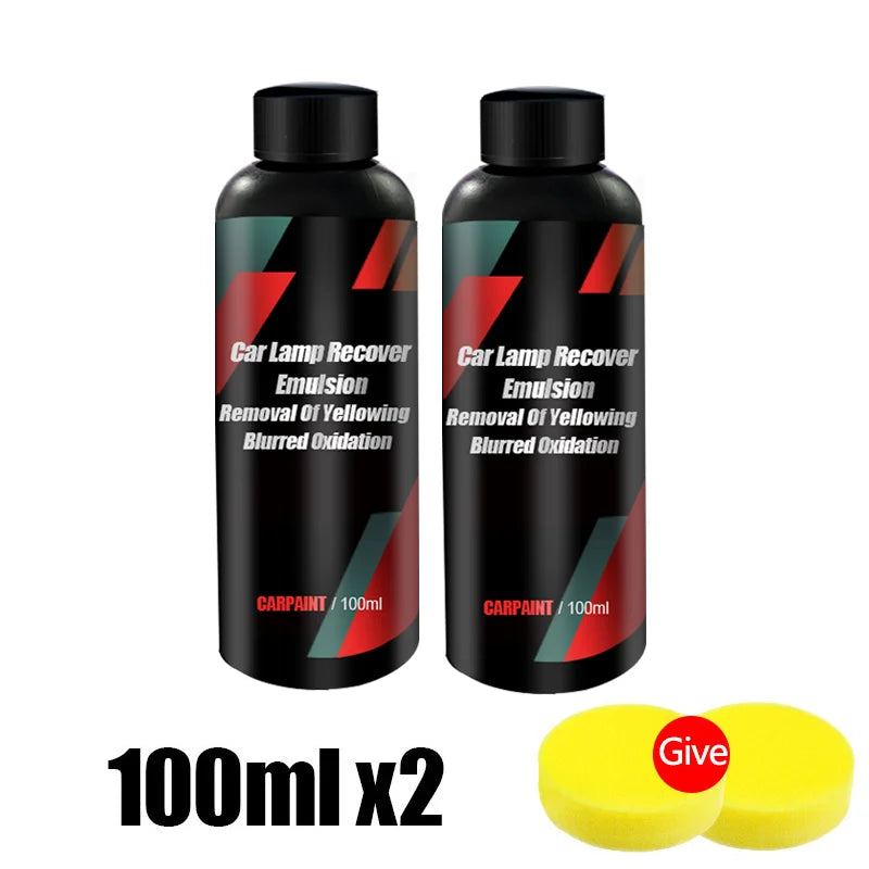 Headlight Restoration Kit with Polishing Paste for Car Headlamps