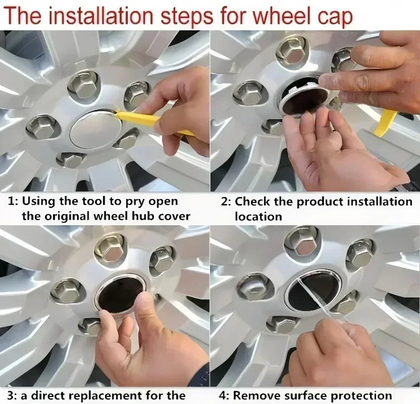 JDM ENKEI Racing Wheel Center Caps, 53mm 4-Pack - image 6