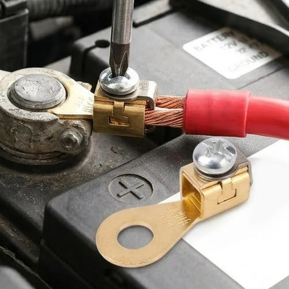 Solderless Copper Battery Cable Terminal Connectors, 6mm Hole