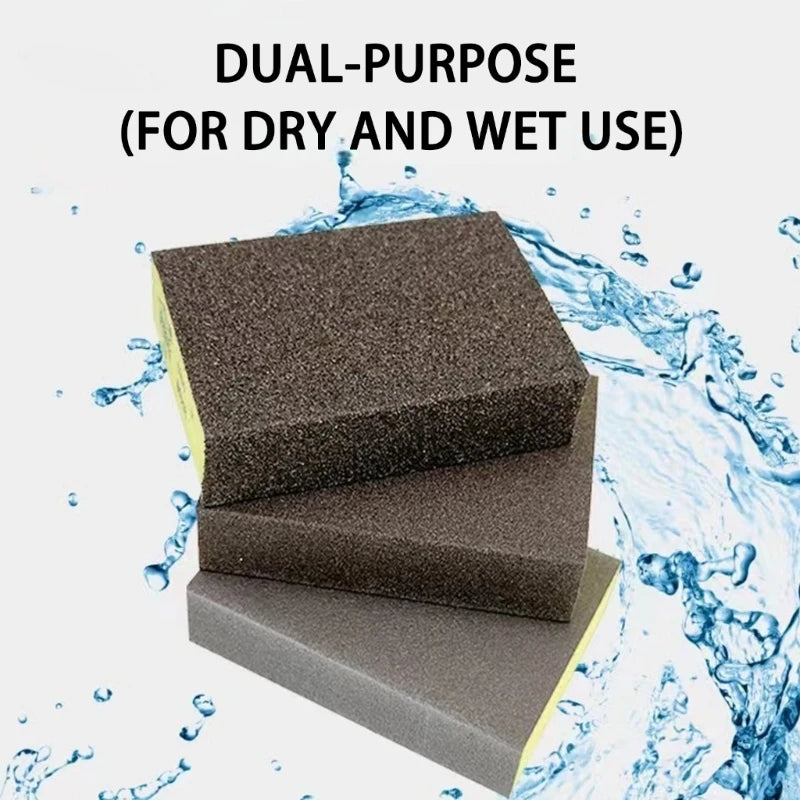 6pcs/set(60 80 120 180 240 320)Coarse Medium Fine Grit Sanding Block Sander Sponges for Wood Drywall Metal Sandpaper Sponge