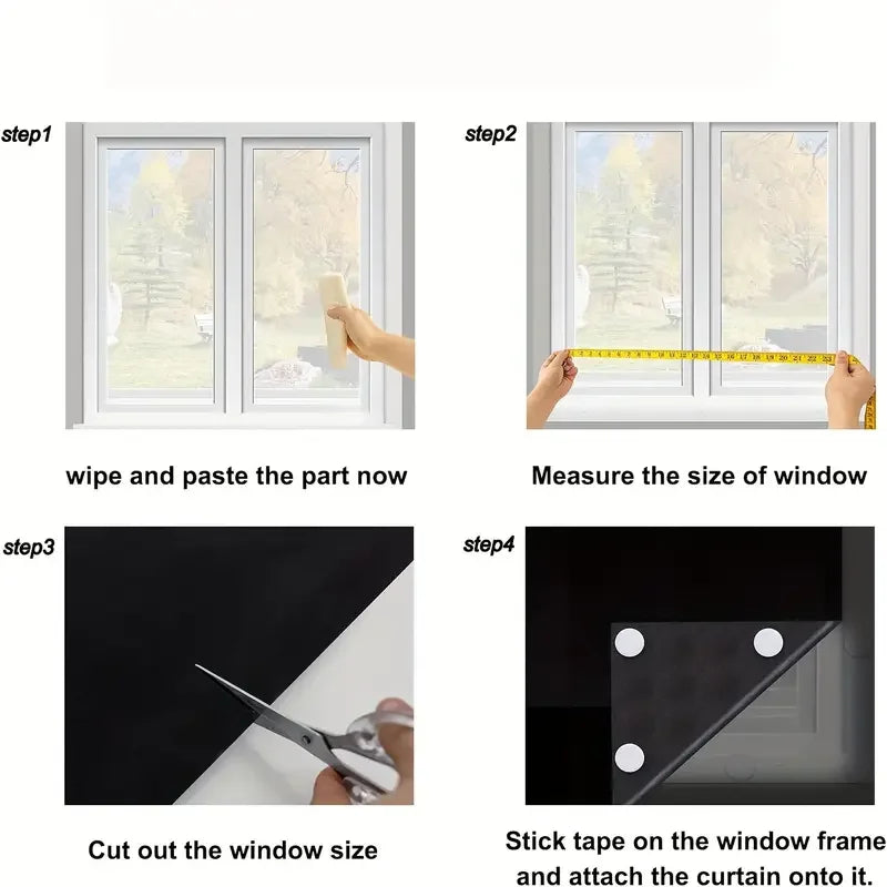 Portable Blackout Window Film – Self-Adhesive, Removable