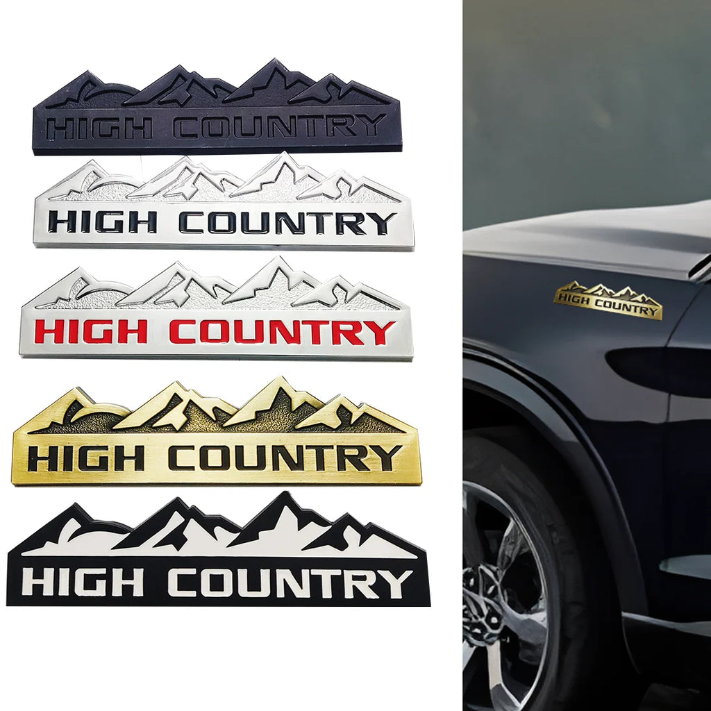 3D Zinc Alloy Mountain Car Emblem Sticker for Custom Look