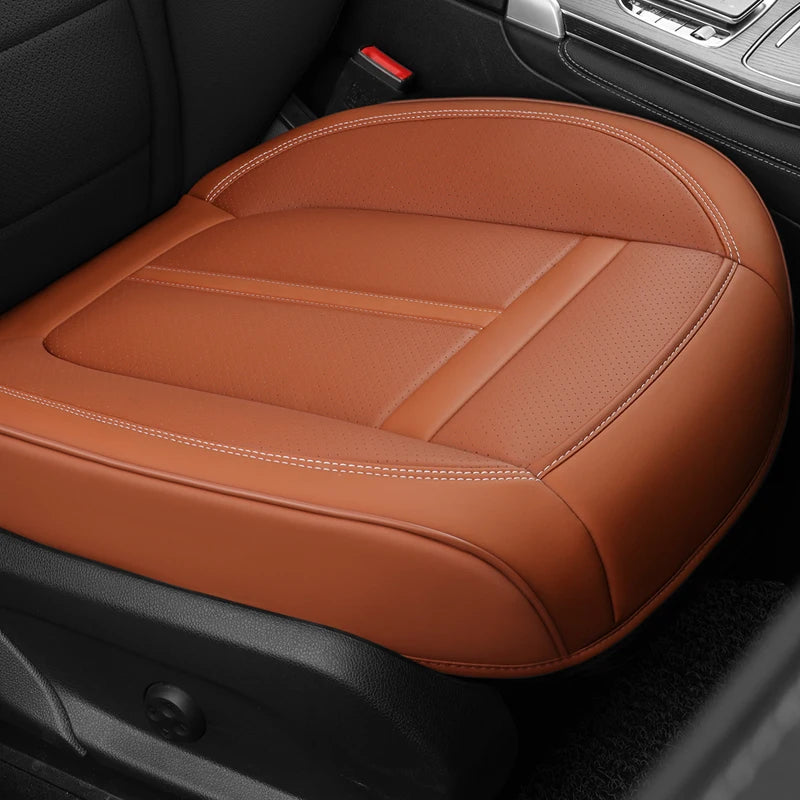 Synthetic Leather Front Car Seat Cushion with Non-Slip Back