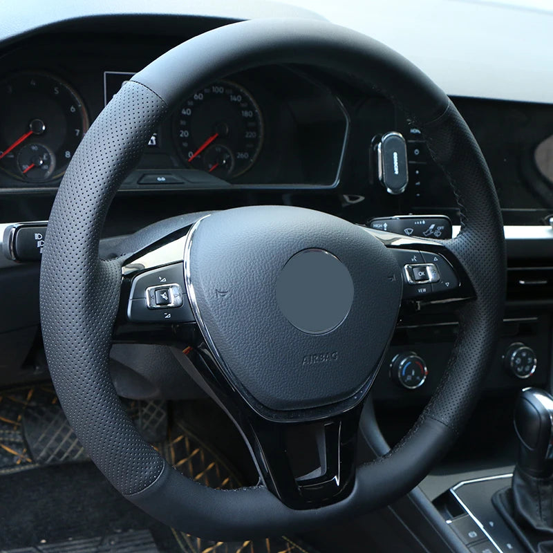 Custom Microfiber Leather Steering Wheel Cover for Dodge RAM - image 5