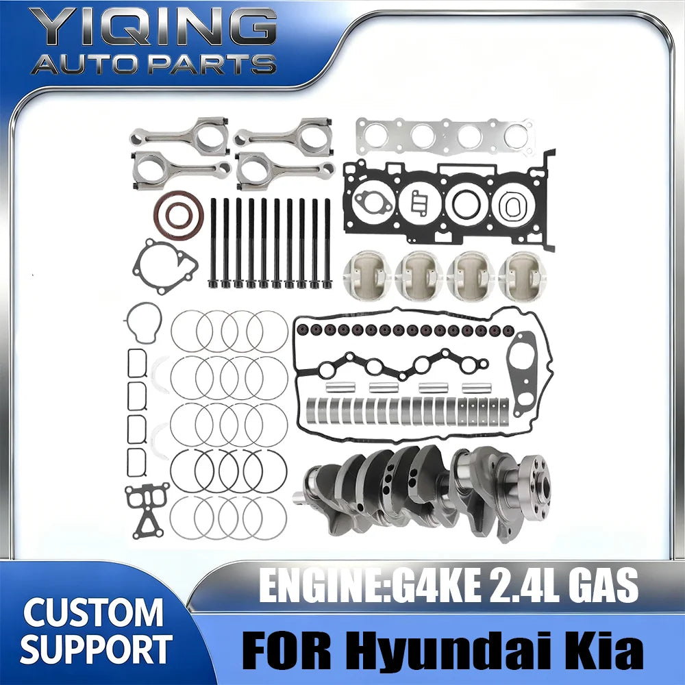2.4L G4KE Engine Rebuild Kit with Crankshaft and Con Rods for Hyundai Kia