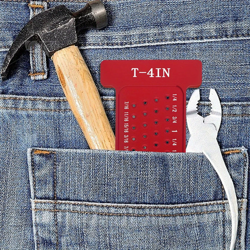 Aluminum Woodworking Scribe T-Square Ruler, Metric Inch Marking Gauge - image 10
