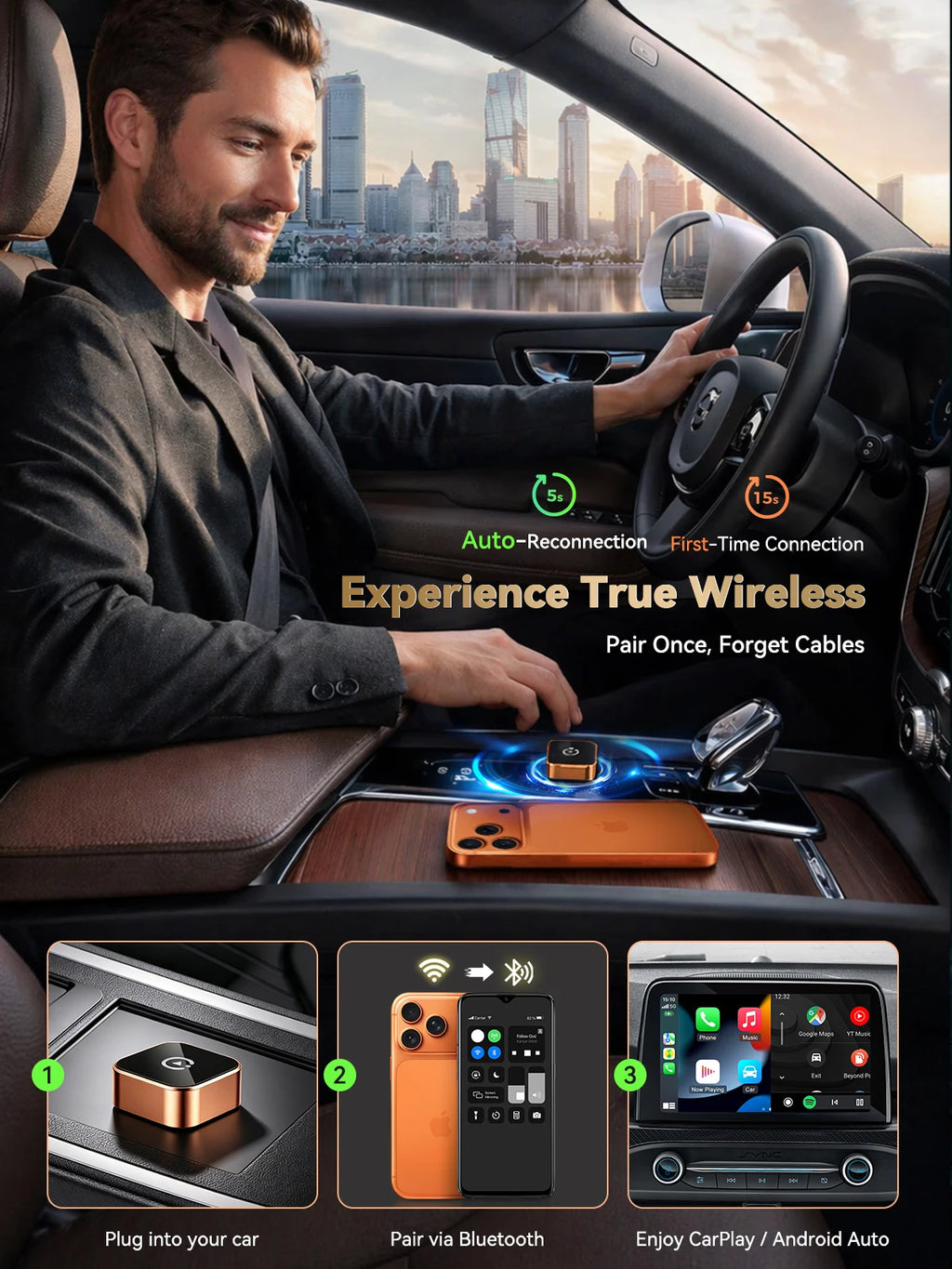Wireless CarPlay Adapter - Plug & Play for Android Auto - image 4