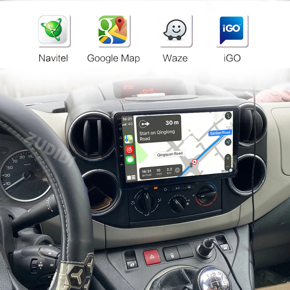 9" Android 16 Car Radio + CarPlay for Citroen Berlingo/Peugeot Partner - image 4