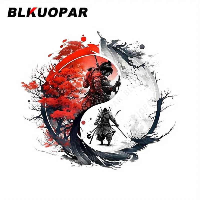 Samurai Yin-Yang Vinyl Sticker, Waterproof Car and Motorcycle Decal - view 7