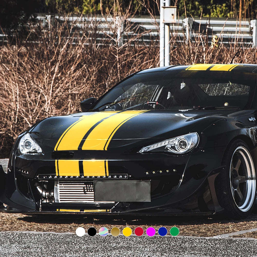 6-Piece Vinyl Racing Stripe Decals Kit for Car Exterior - image 4