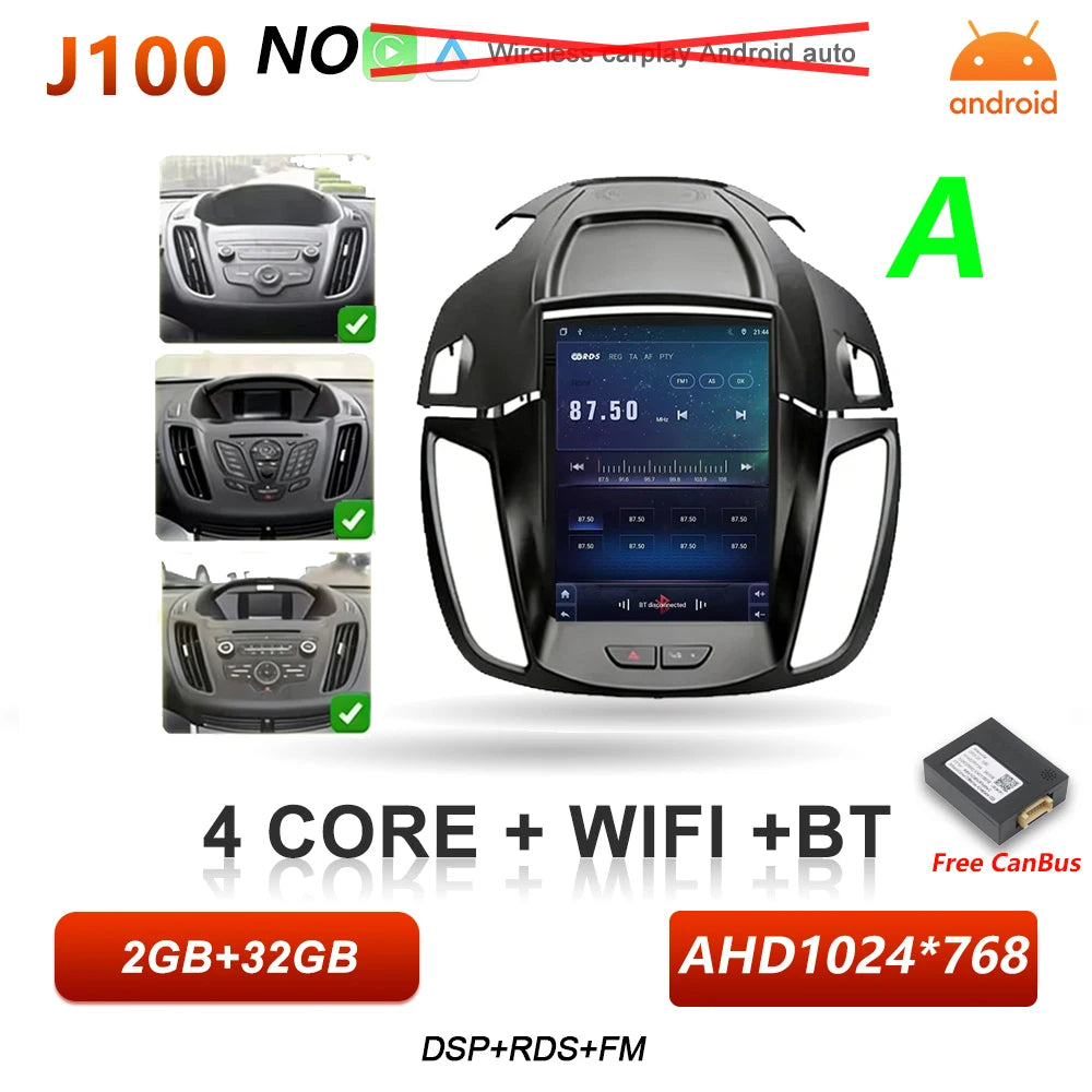 Ford C-MAX & Kuga 2 9.7 Inch Car Radio Wireless CarPlay & Android Auto - image 21