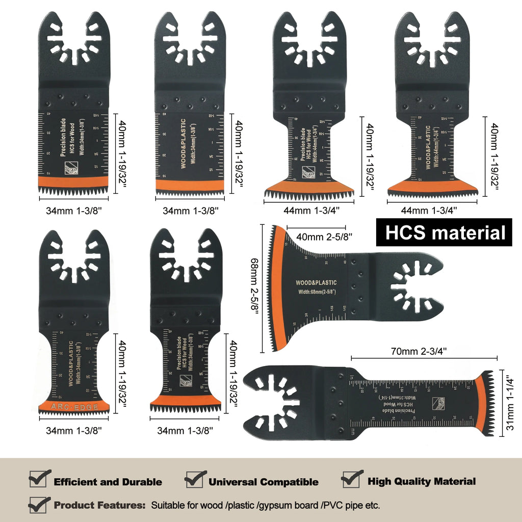 Oscillating Saw Blade Kit - 10/39 Piece Carbide Multi-Tool - image 2