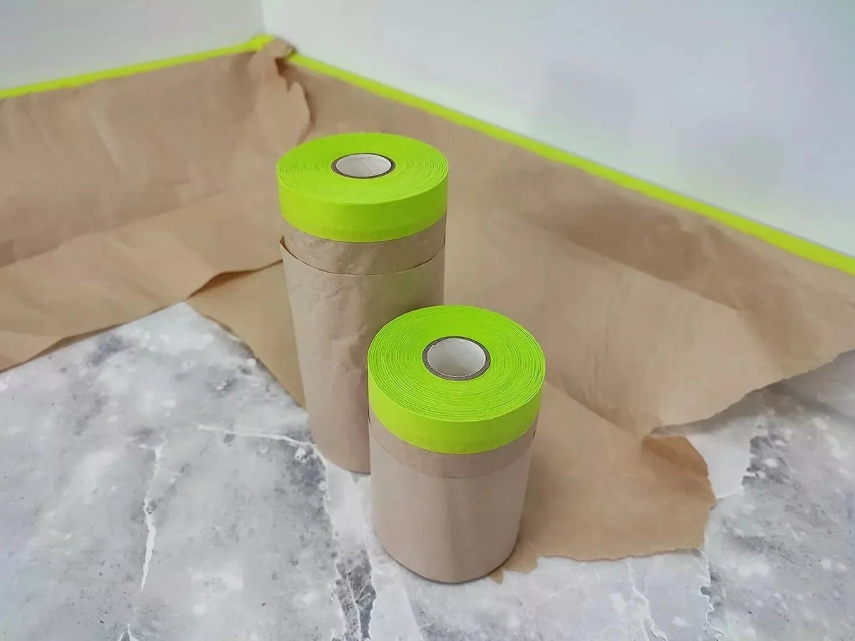 Pre Taped Masking Paper Wall Treatmnt Covering For Painting Spray Masking Protective Paper Car Beauty Paint Masking Craft Paper