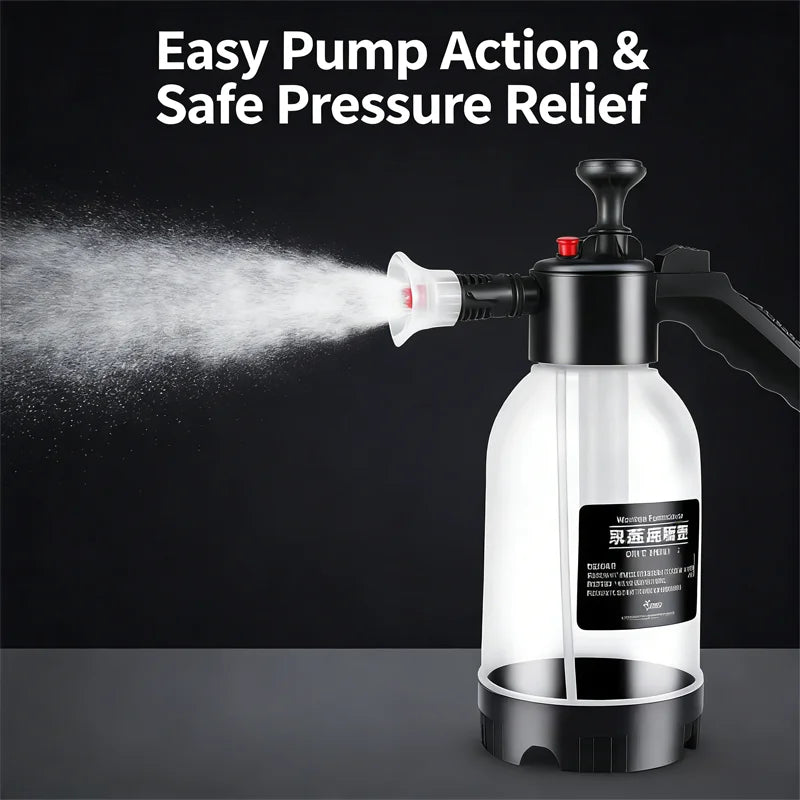 2L High-Pressure Foam Spray Bottle for Car Wash & Home Cleaning