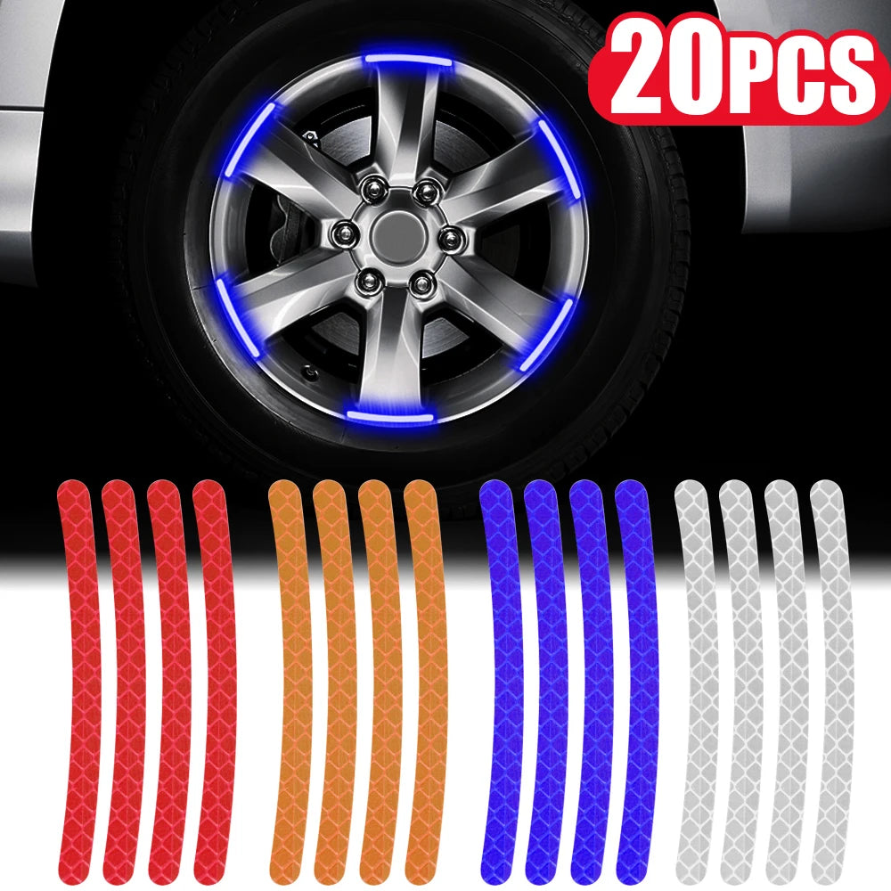 Reflective Wheel Rim Strips for Car and Motorcycle Tyres, 20-40pc - view 8