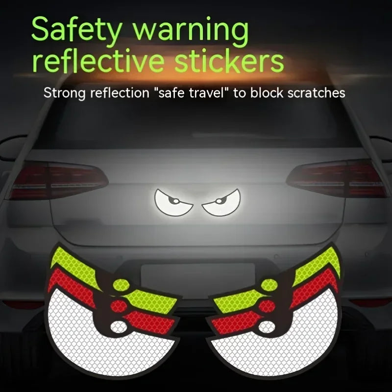 Reflective Devil Eye Car Stickers for Night Safety - image 2
