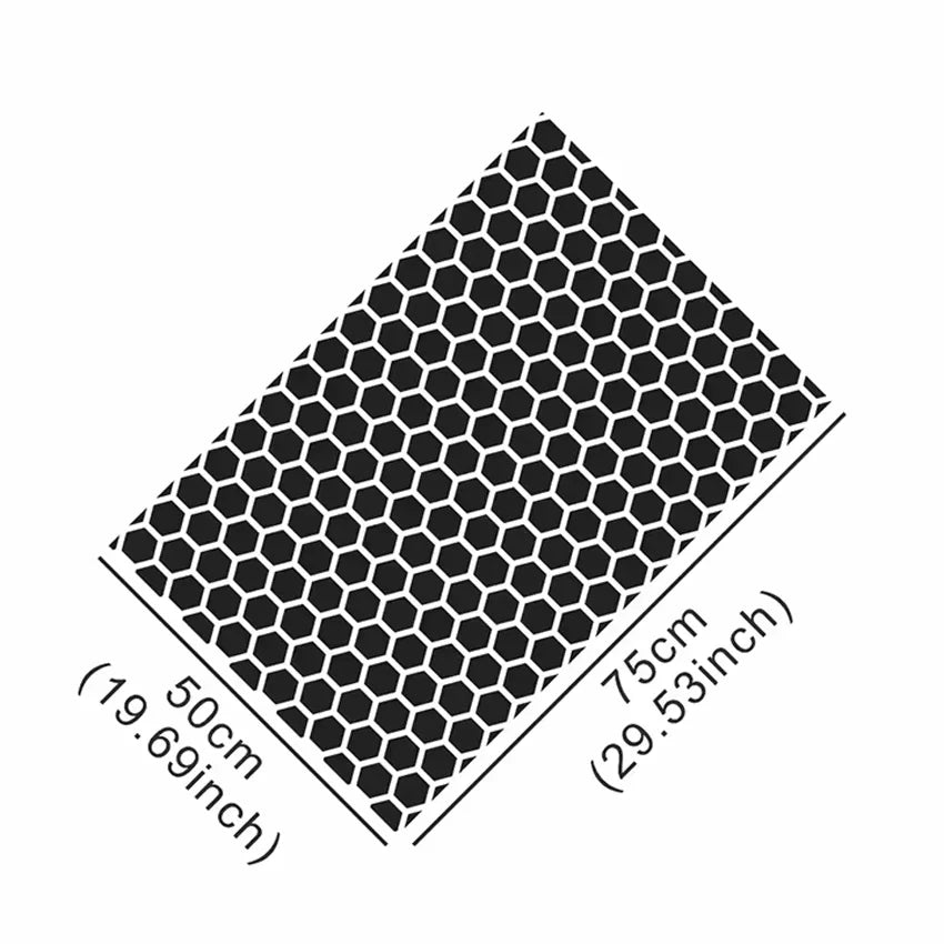 Honeycomb Matte Black Triangle Window Decal, 1, 2 or 4 pcs