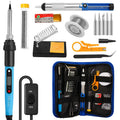 Soldering Iron Kit for Electronics 80W LCD Digital Adjustable Temperature Welding Repair Tools with Switch, Solder Tin Tips