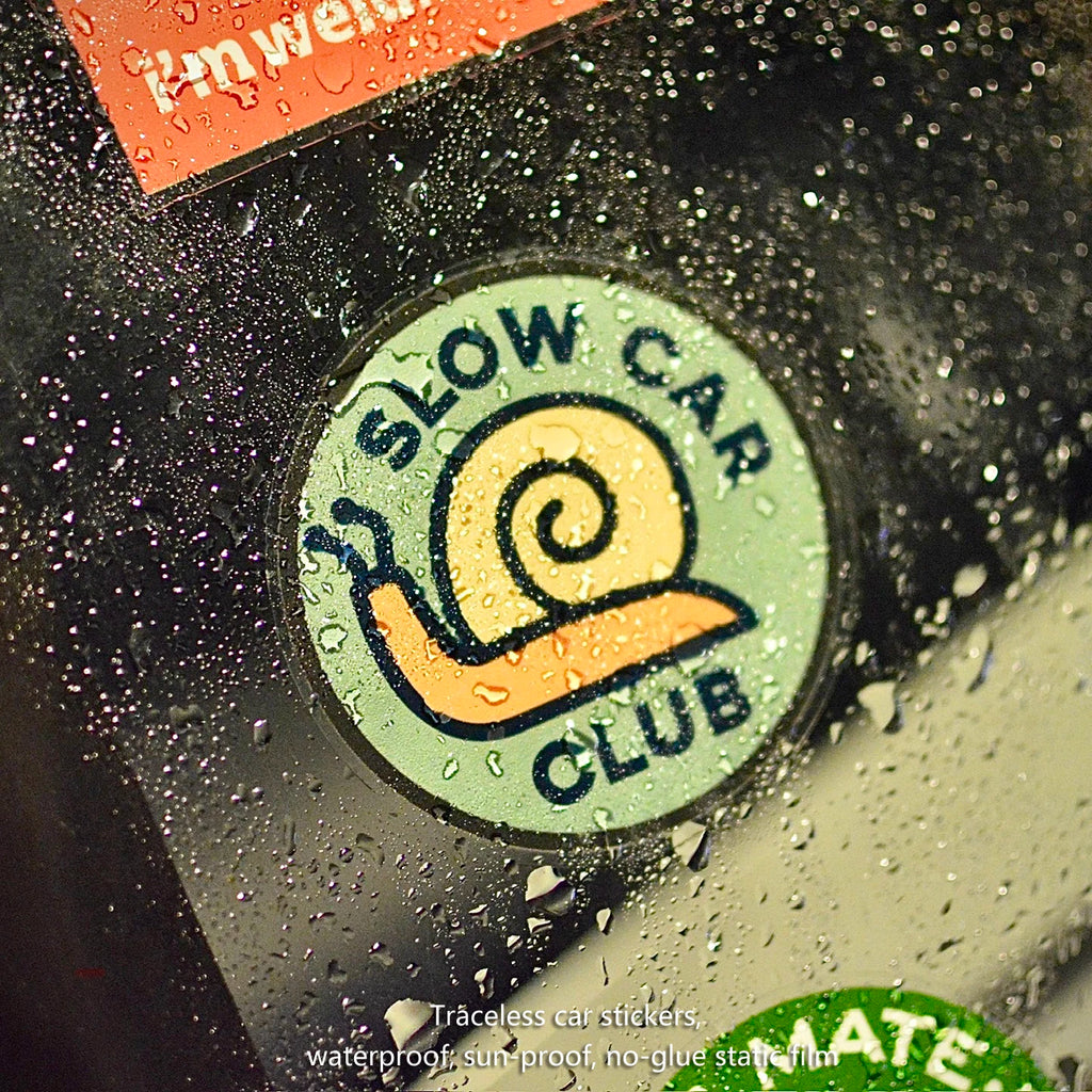 Snail Slow Car Club JDM Static Windshield Sticker