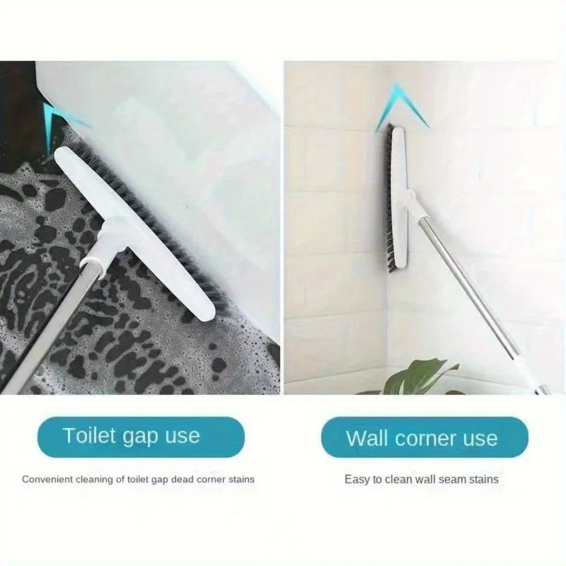 Long-Handle Hard-Bristle Bathroom Floor Brush